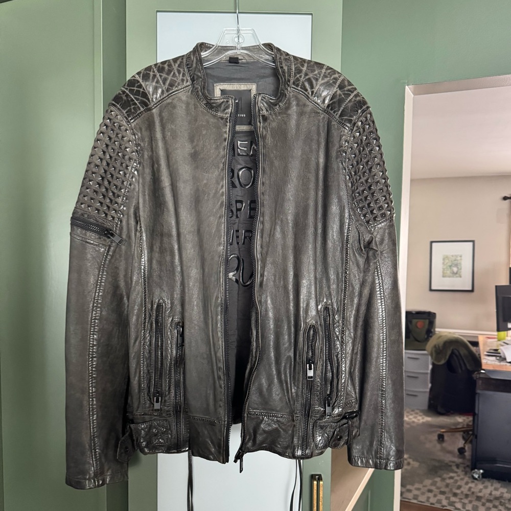 MAURITIUS Men’s MAHON Moto 100% Leather Jacket